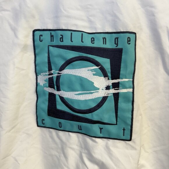 Vintage 90s Nike Challenge Court Tennis Jacket Mens Medium White Windbreaker Zip - Picture 8 of 15